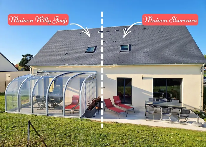 Sherman & Willy Jeep - 2 Maisons De Vacances, 4Min A Pied De La Plage - Parking Prive - Wifi Gratuit - Terrasse - Calme